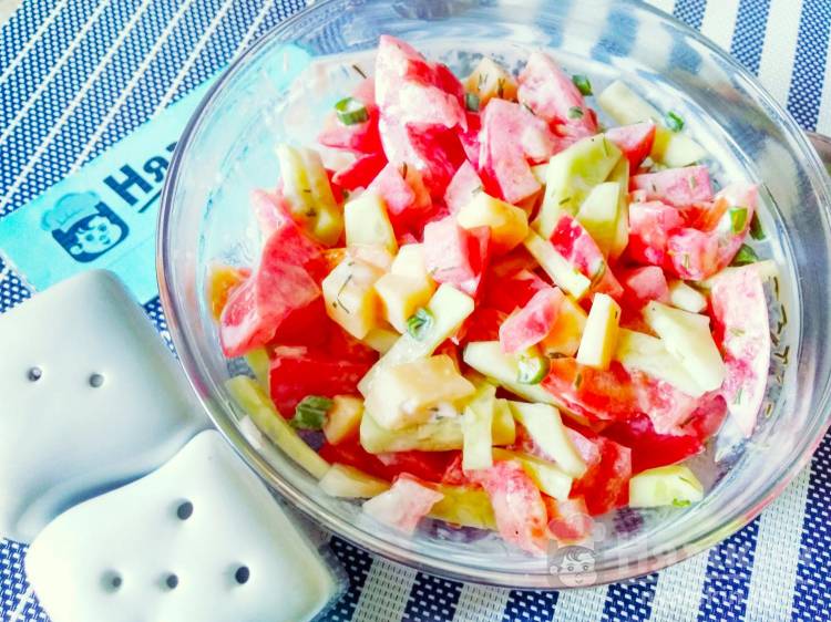 Рецепт: Фруктовый салат - со сметаной