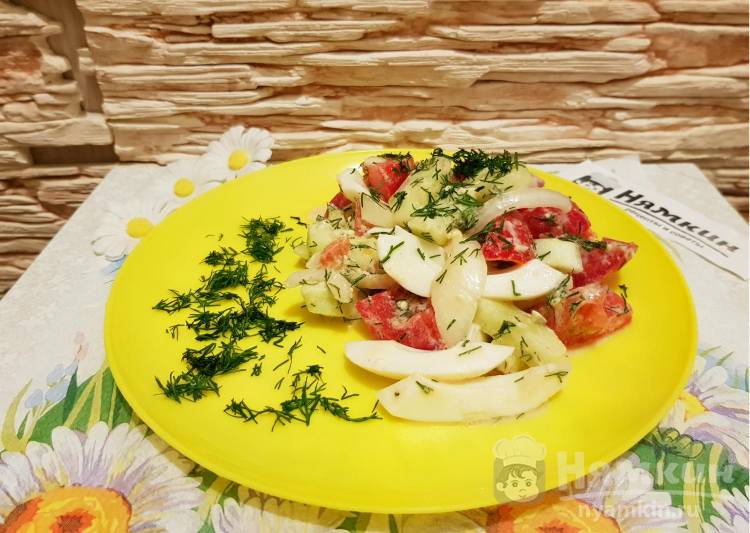 Салат из вареных овощей с анчоусами