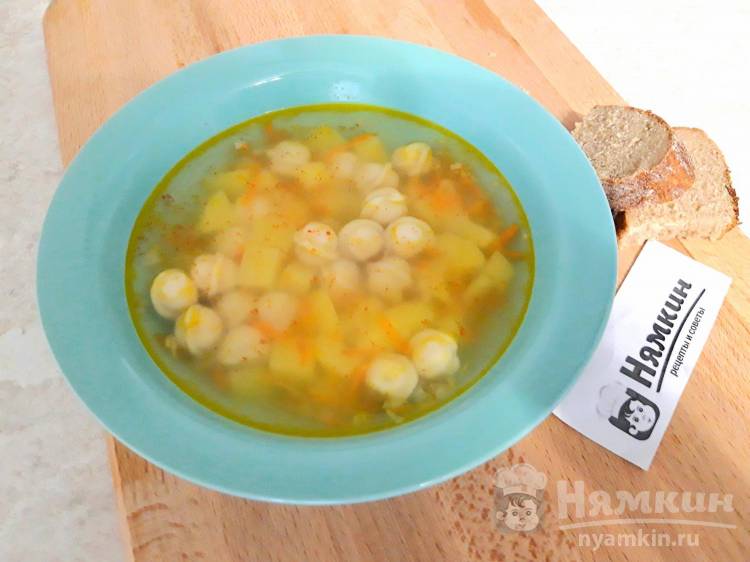 Легкий суп с готовыми пельменями по-быстрому