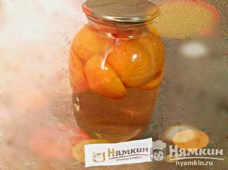 Компот из персиков на зиму: пошаговый рецепт