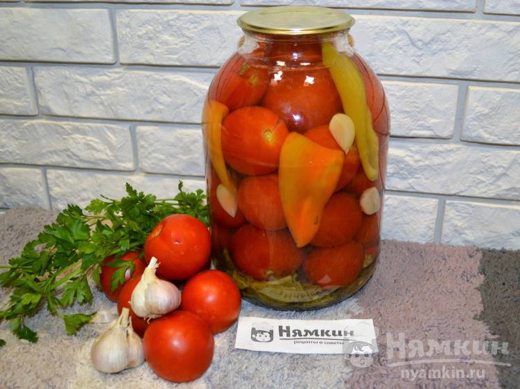 Маринованные помидоры с уксусом и чесноком на зиму: ну очень вкусные