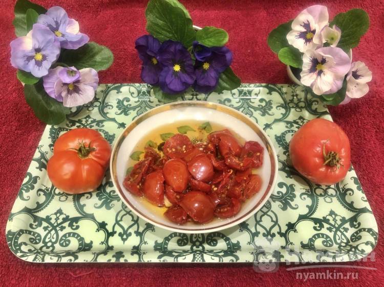 Вяленые помидоры с базиликом и чесноком в домашних условиях