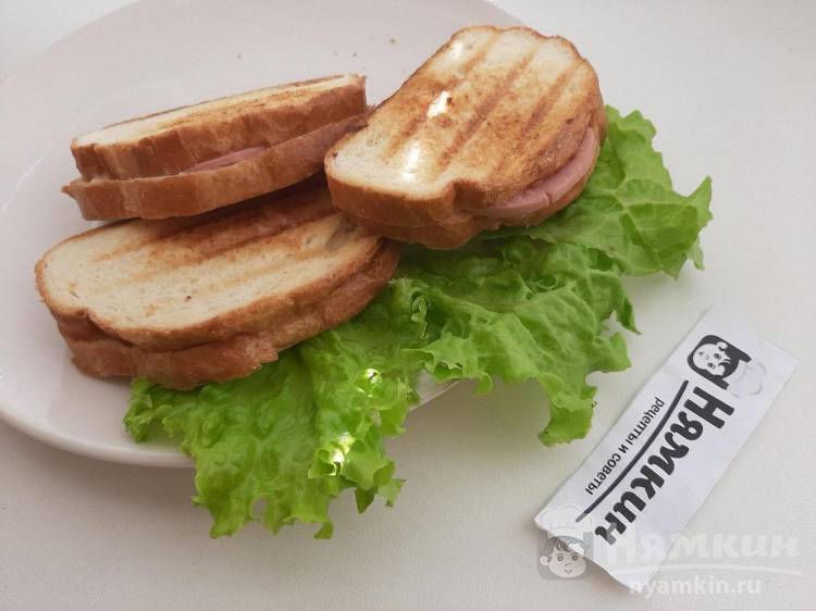 Бутерброды с сыром и колбасой на электрогриле: ну очень хрустящие