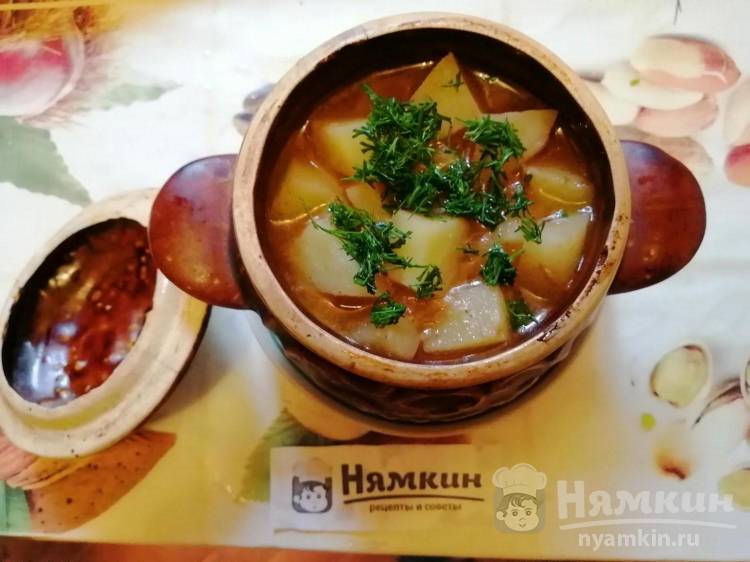 Жаркое в горшочках с мясом и картошкой рецепт пошаговый с фото - Nyamkin.RU