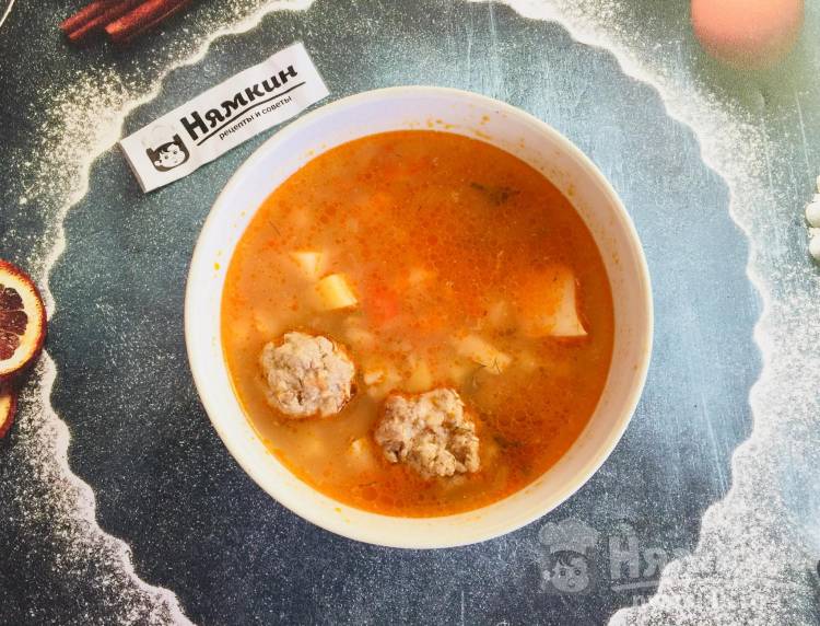 Овощной Суп С Фрикадельками Фото Рецепт