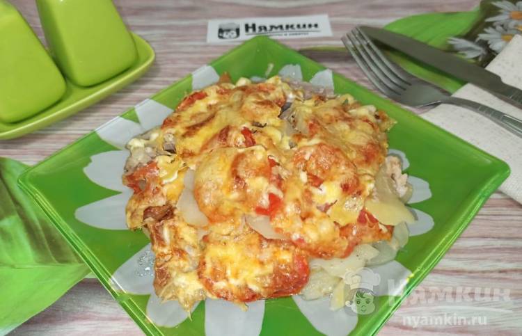 Свинина с помидорами и сыром в духовке, пошаговый рецепт с фото на ккал