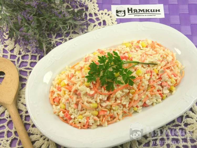 Вариант 2. Классический рецепт крабового салата без риса