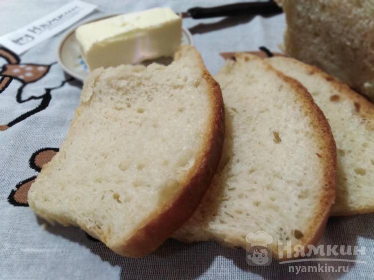 Безопаровый белый хлеб на воде в духовке