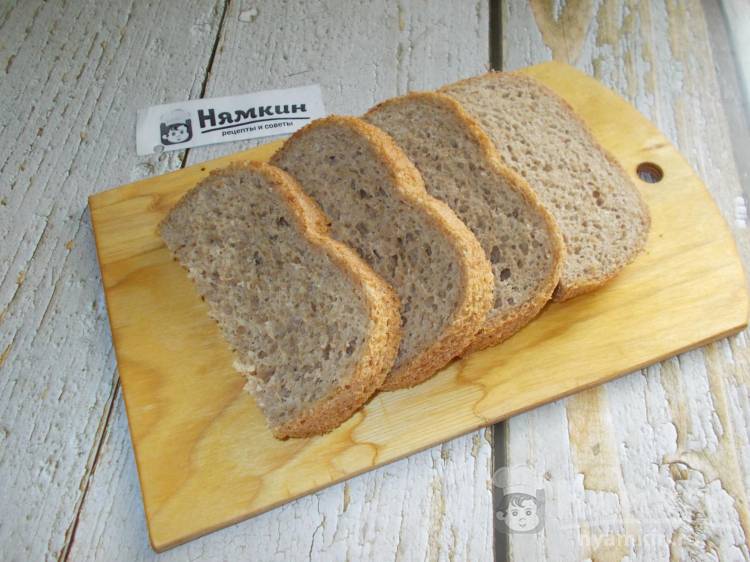 Серый хлеб из цельнозерновой муки в хлебопечке