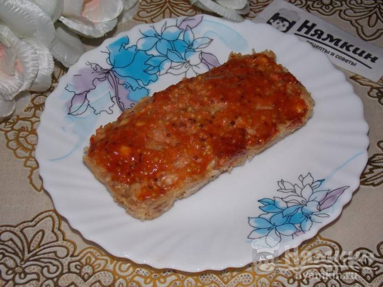Мясной хлеб с картофелем в духовке