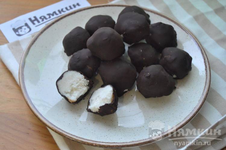 Кокосовые конфеты в шоколаде без сахара 