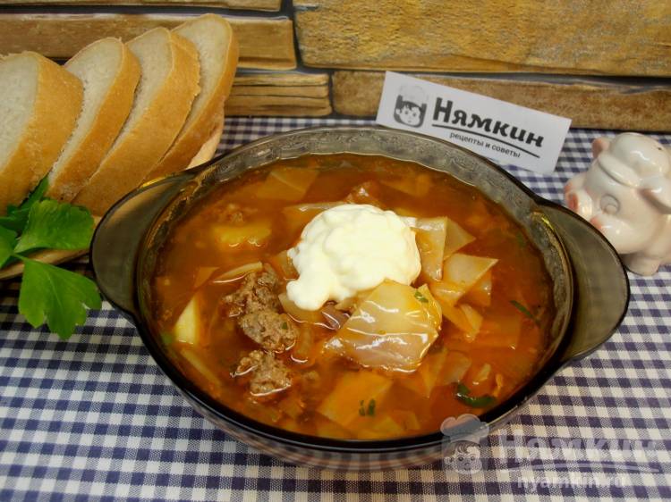 Чехословацкий томатный суп с капустой