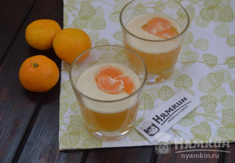Апельсиновое желе в стакане без сахара 