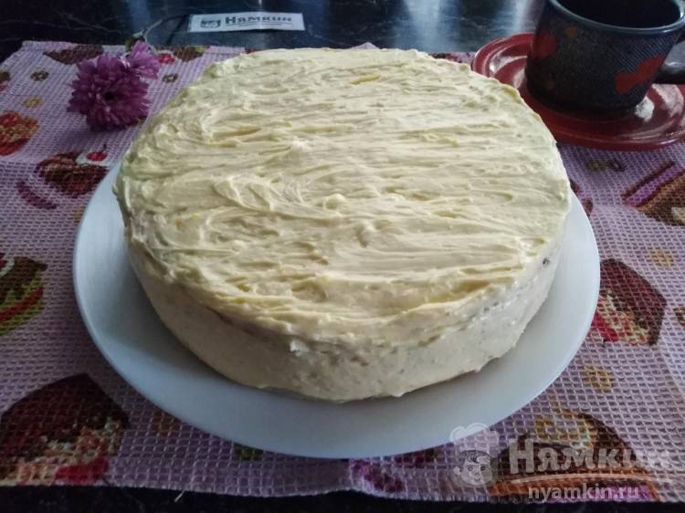Бисквитный торт с масляным кремом Елизавета