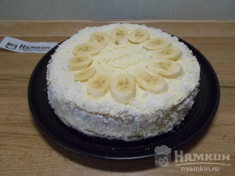 Бисквитный торт с бананами рецепт – Американская кухня: Выпечка и десерты. «Еда»