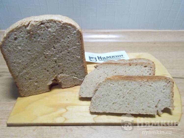 Домашний хлеб из трех видов муки в хлебопечке