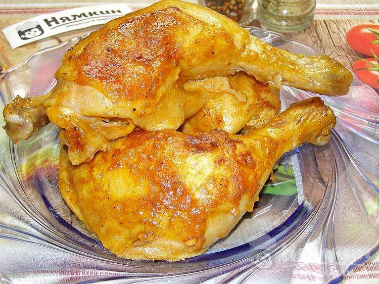 Куриные окорочка, запеченные в рукаве, в духовке