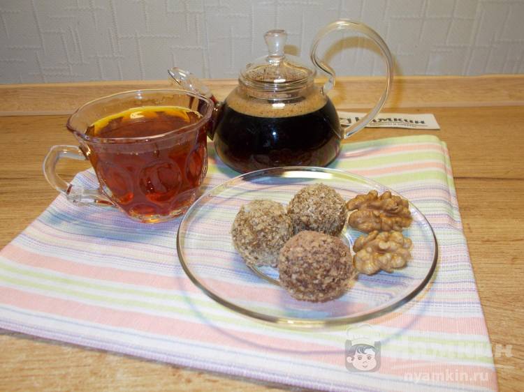 Домашние конфеты из фиников, орехов и семечек к чаю