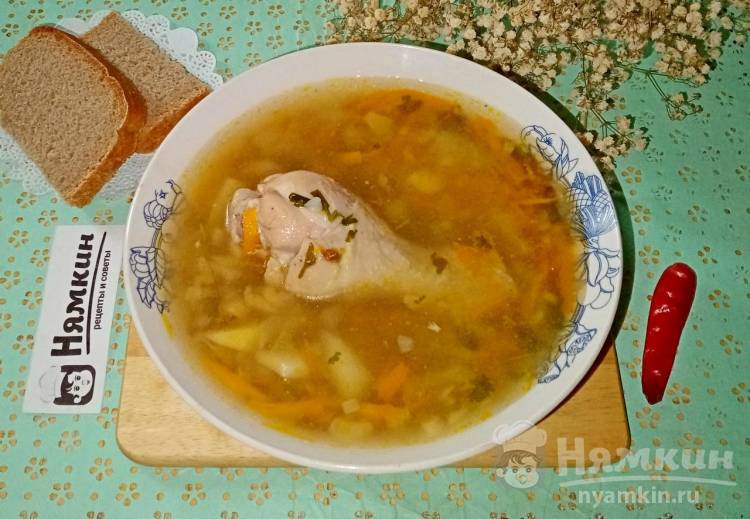 Шахтерский суп Конопушки с гречкой и курицей