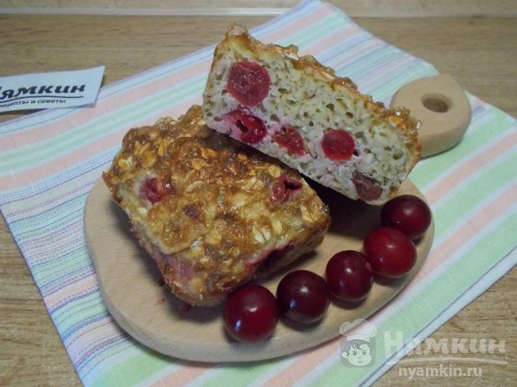 Творожный кекс с вишней — рецепт с фото пошагово