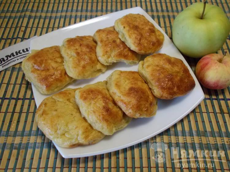 Творожные лепешечки с яблоками без сахара в духовке