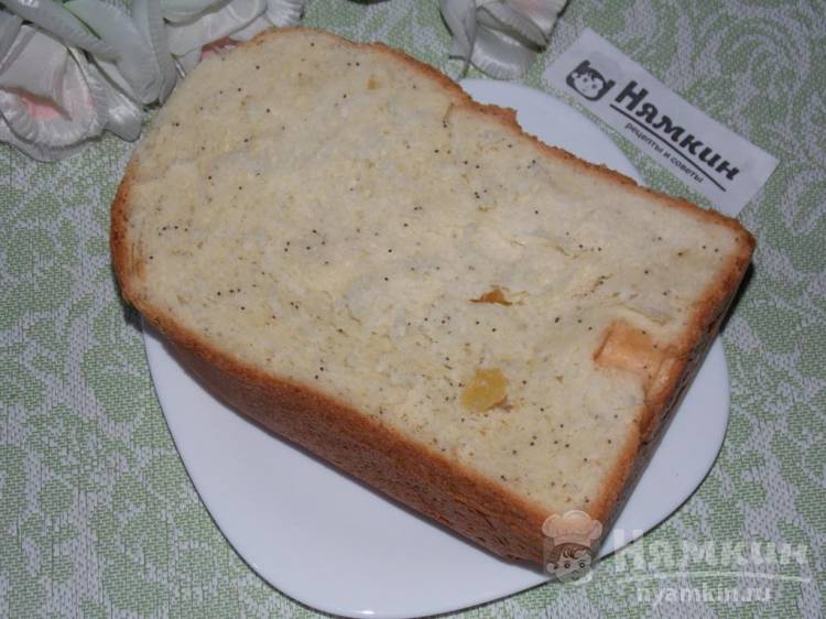 Сдобный хлеб с цукатами и маком в хлебопечке