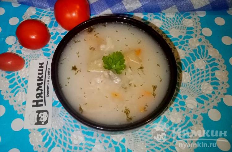 Литовский гусиный суп с перловкой и овощами