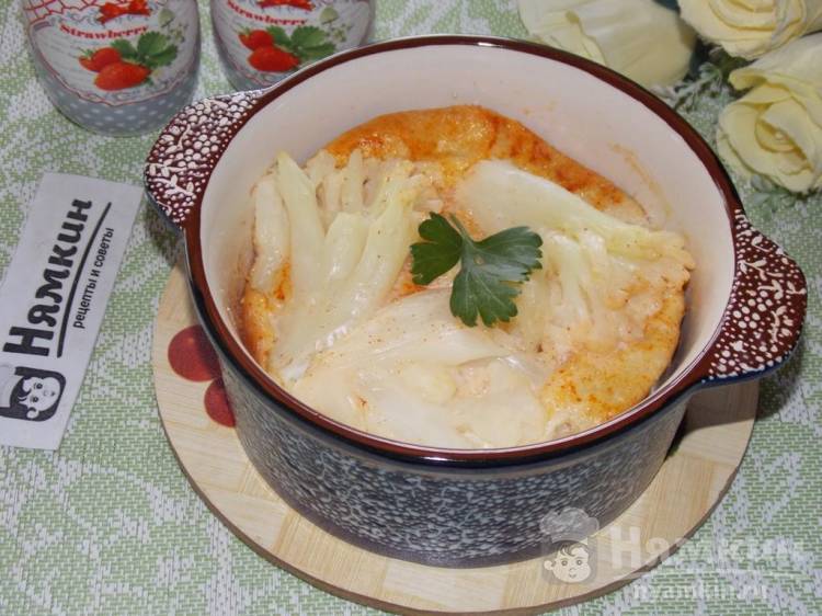 Пышный омлет с цветной капустой в духовке — рецепт с фото пошагово