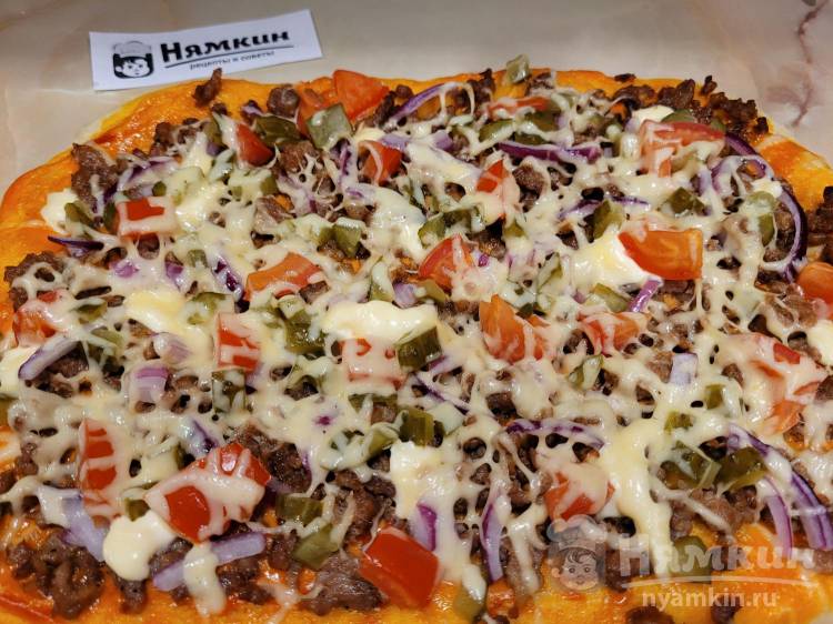 Пицца с фаршем — Пошаговый Кулинарный Рецепт Приготовления Пиццы с Фото