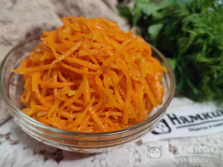 Домашняя морковь по-корейски с уксусом и чесноком