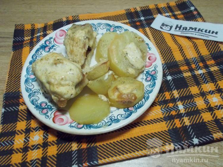 Запеченный судак кусочками с картошкой в духовке
