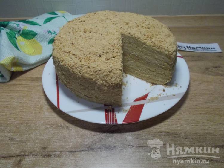 Домашний торт Медовик с заварным кремом
