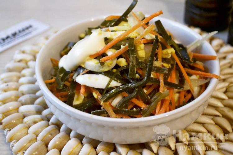 Рецепт: Салат из корейской моркови и грибов - Салат из морской капусты корейской морковки и грибов