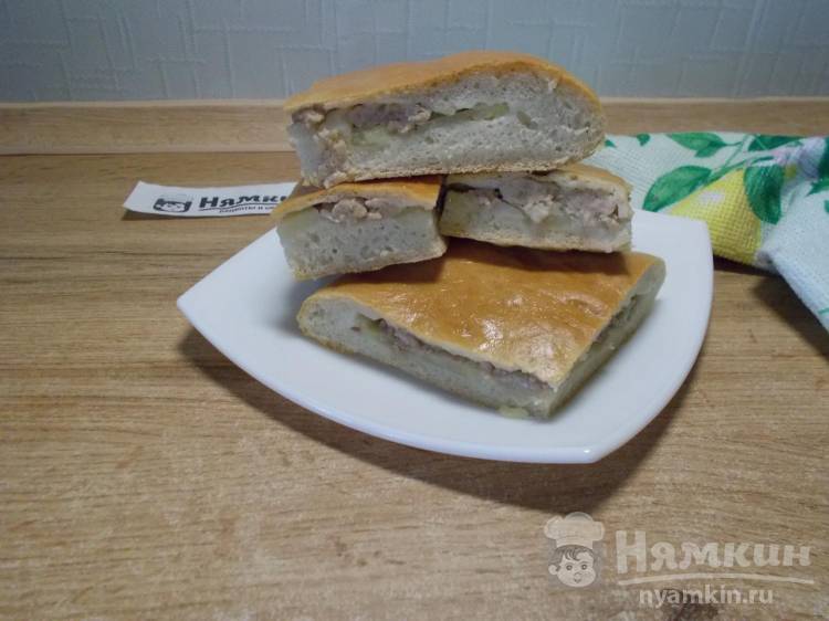 Дрожжевой пирог с мясом и картошкой - пошаговый рецепт с фото на steklorez69.ru