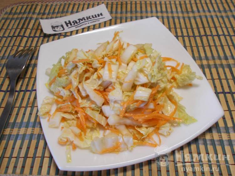 Салат из пекинской капусты с морковью по-корейски