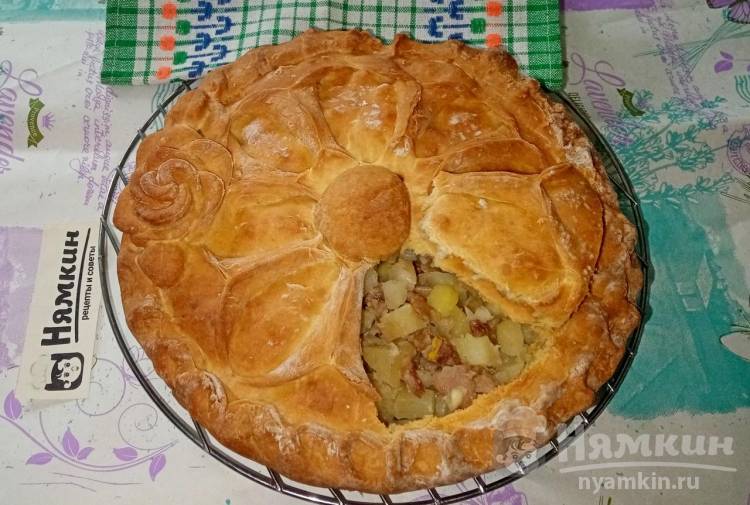 Пирог с картошкой и луком в духовке – пошаговый вкусный рецепт с фото