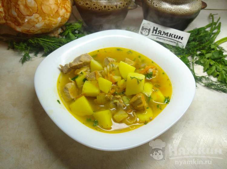 Суп картофельный со свининой – пошаговый рецепт приготовления с фото