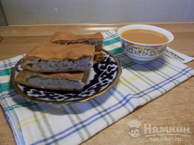Пирог с фаршем и картошкой в духовке на кефире - рецепт с фото пошагово