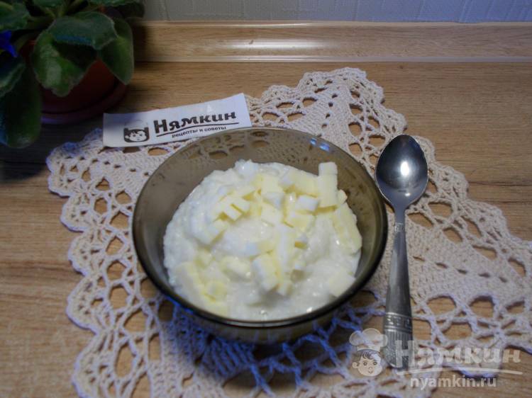 Молочная рисовая каша с сыром
