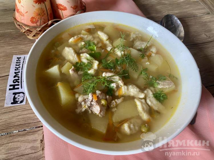 Рецепт: Говяжий суп с галушками - рецепт моей бабушки