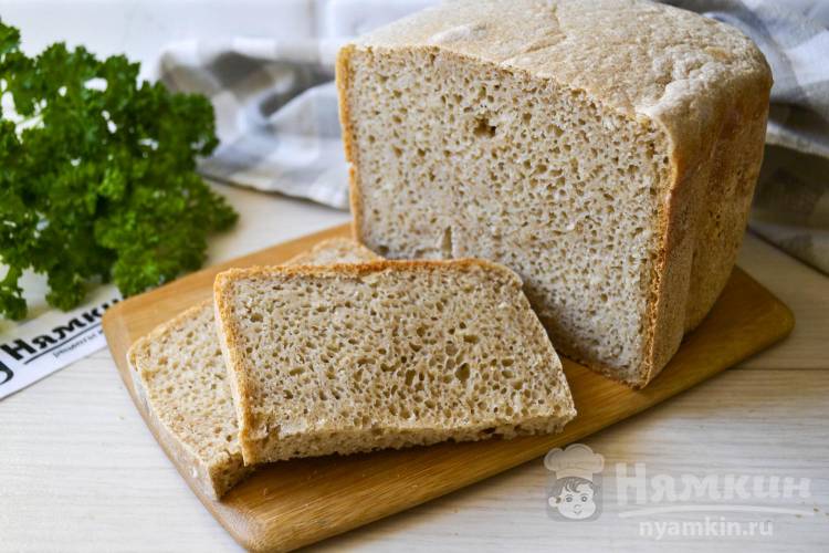 Хлеб на закваске с овсяными хлопьями в хлебопечке