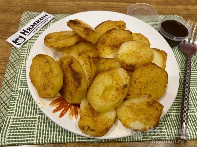 Картошка кружочками в духовке с чесноком и красной паприкой на гарнир