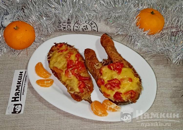 Запеченная форель с сыром и сладкими перцами к новогоднему столу