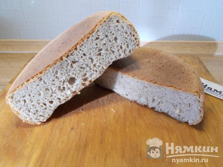 Ночной хлеб без замеса на закваске в мультиварке