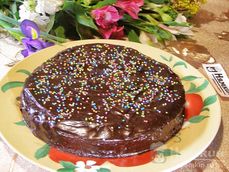 Шоколадно-кофейный торт на сыворотке с масляным кремом