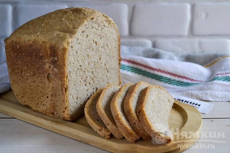 Хлеб на ржаной закваске с овсяными хлопьями в хлебопечке