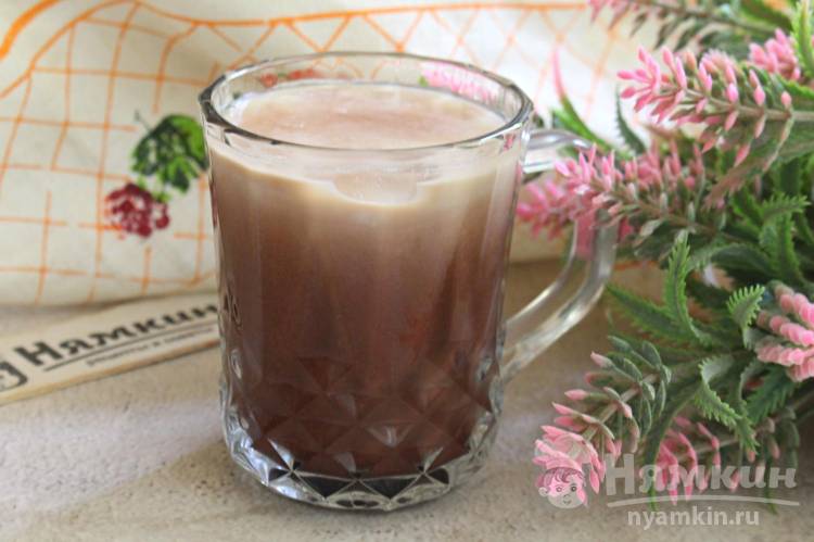 Шоколадный холодный кофе на молоке с какао в домашних условиях