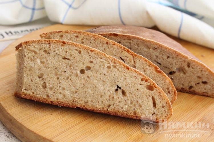 Творожный хлеб на дрожжах из цельнозерновой и пшеничной муки в духовке
